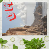 オマーンの海岸線美しい キッチンタオル (折り畳み)