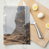 オマーンの海岸線美しい キッチンタオル (四つ折り)