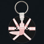 オマーンの紋章 キーホルダー<br><div class="desc">オマーン国章。オマーン国章(アラビア語‎:شعار سلطنة عمان)は、2本の交差した剣に重ね合わせた鞘に短剣を入れて描かれている。オマーン伝統的のシンボル。オマーンの旗や通貨、オマニ空軍の飛行機などに多く見られる。</div>