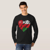 オマーンハートオマーニ国旗オマーニプライド1 Tシャツ (正面フル)
