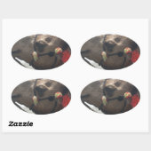 オマーンマスカットラクメルフォトアートプリント 楕円形シール (シート)