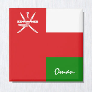 オマーン国旗とアジアの休日/スポーツファン マグネット