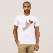 オマーン国旗のハートと地図Tシャツ Tシャツ (正面フル)