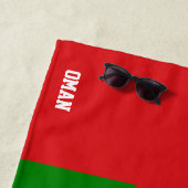 オマーン国旗の壮麗な愛国心 ビーチタオル (インサイチュ)