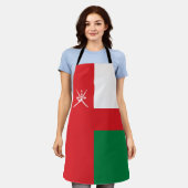 オマーン国旗 エプロン (着用した状態)