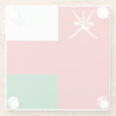 オマーン国旗 ガラスコースター (裏面)