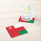 オマーン国旗 スクエアペーパーコースター (インサイチュ)
