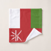 オマーン国旗 バスタオルセット (ウォッシュタオル)