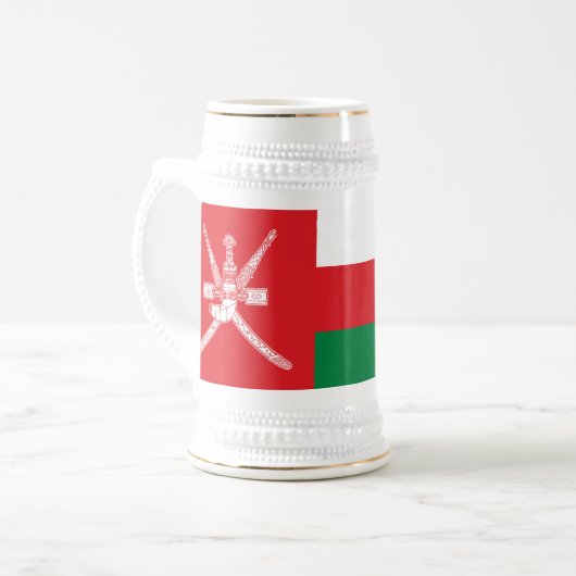 オマーン国旗 ビールジョッキ (正面左)