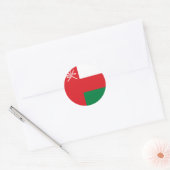 オマーン国旗 ラウンドシール (封筒)