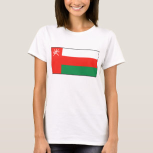 オマーン国旗x地図Tシャツ Tシャツ