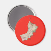 オマーン地図マグネット マグネット (正面/裏面)