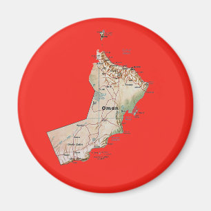 オマーン地図マグネット マグネット