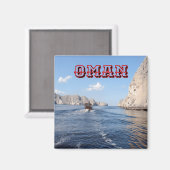 オマーン威厳のある沿岸の美しいを発見 マグネット (正面/裏面)