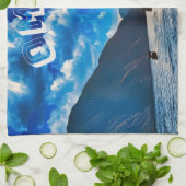 オマーン威厳のある沿岸楽園美しい キッチンタオル (折り畳み)