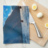 オマーン威厳のある沿岸楽園美しい キッチンタオル (四つ折り)