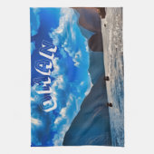 オマーン威厳のある沿岸楽園美しい キッチンタオル (縦)