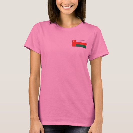 オマーン旗+地図Tシャツ Tシャツ (正面)