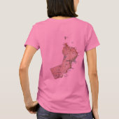 オマーン旗+地図Tシャツ Tシャツ (裏面)