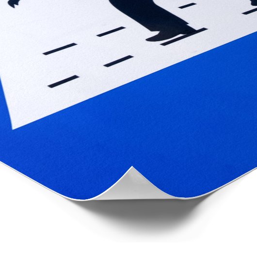 オマーン歩行者横断標識 – Muscat, Oman ポスター (角)