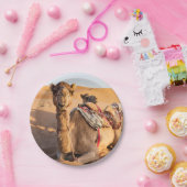 オマーン砂漠のラクダに迫る ペーパープレート (パーティー)