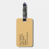 オマーン砂漠のラクダ ラゲッジタグ (裏面縦)