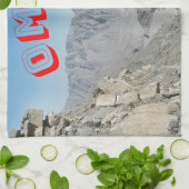 オマーン砂漠の険しい美しいを発見 キッチンタオル (折り畳み)