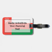 オマーン簡単ID個人国旗 ラゲッジタグ (裏面横)