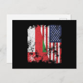 オマーン米国国旗 – ハーフアメリカン ポストカード (正面/裏面)
