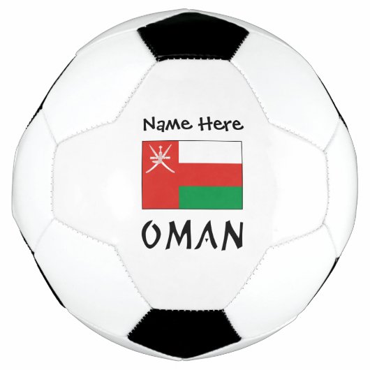 オマーン オマーニー国旗 名前入り サッカーボール (正面)