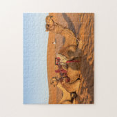 オマーン・ワヒバ砂漠のラクダ ジグソーパズル (縦)