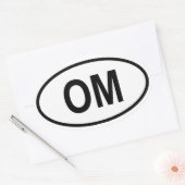 オマーン「OM」 楕円形シール (封筒)