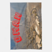 オマ威厳のあるーンの風景 キッチンタオル (縦)