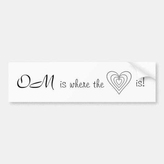 オムはハートだ！ バンパーステッカー (正面)