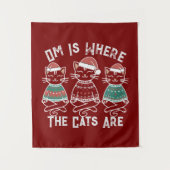 オムは猫たちがフェスティバルの休日 タペストリー (正面)