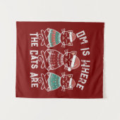 オムは猫たちがフェスティバルの休日 タペストリー (正面(横))