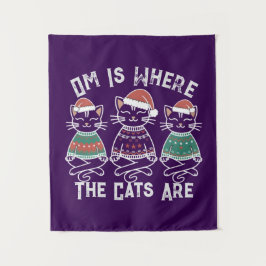 オムは猫たちがフェスティバルの休日 タペストリー