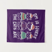 オムは猫たちがフェスティバルの休日 タペストリー (正面(横))