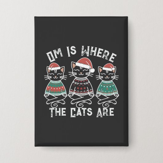 オムは猫たちがフェスティバル 缶バッジ (正面)