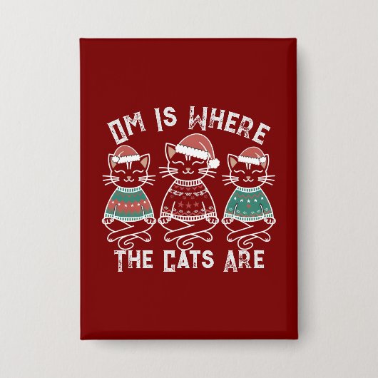 オムは猫たちがフェスティバル 缶バッジ (正面)