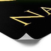 オムイン黒と金ゴールド-ナマステ ポスター (角)