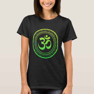 オムオームオウム仏教シンボルYogaサンスクリット Tシャツ