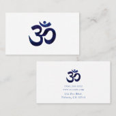 オムオーム記号サインYoga Meditation Zen 名刺 (正面/裏面)