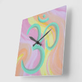 オムクロック スクエア壁時計 (傾斜)