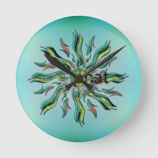 オムグ！ファット ラウンド壁時計 (正面)