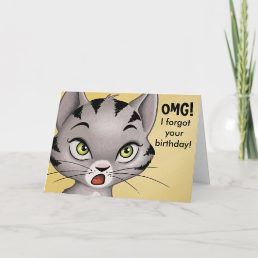 オムグ！私忘れの誕生日よ！ カード (正面)