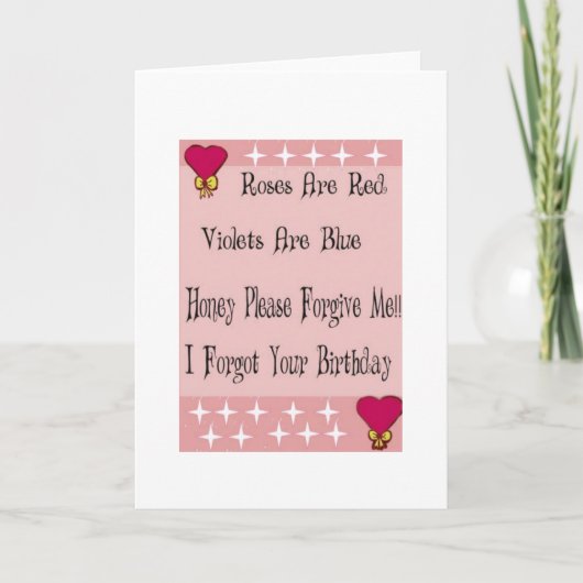 オムグ！!I忘れ誕生日 カード (正面)