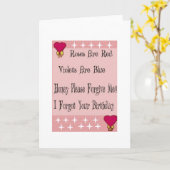 オムグ!!I忘れ誕生日 カード (黄色い花)