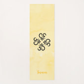 オムコンパスバラ、イエローウォーター色、オームエクササイズ ヨガマット (正面)