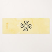 オムコンパスバラ、イエローウォーター色、オームエクササイズ ヨガマット (正面(横))